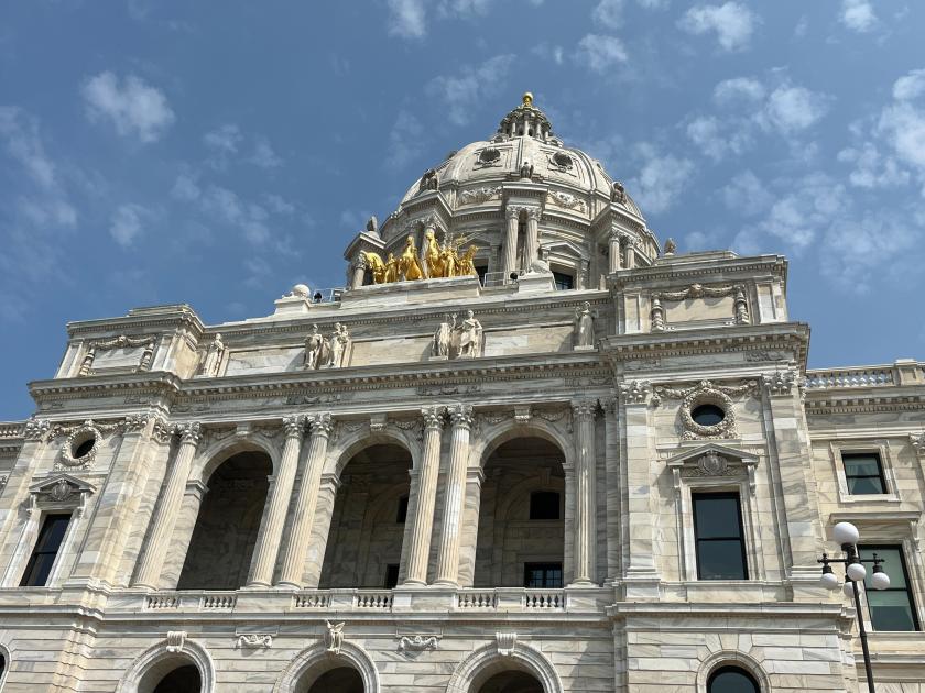 Minnesota Capitol building with blue sky